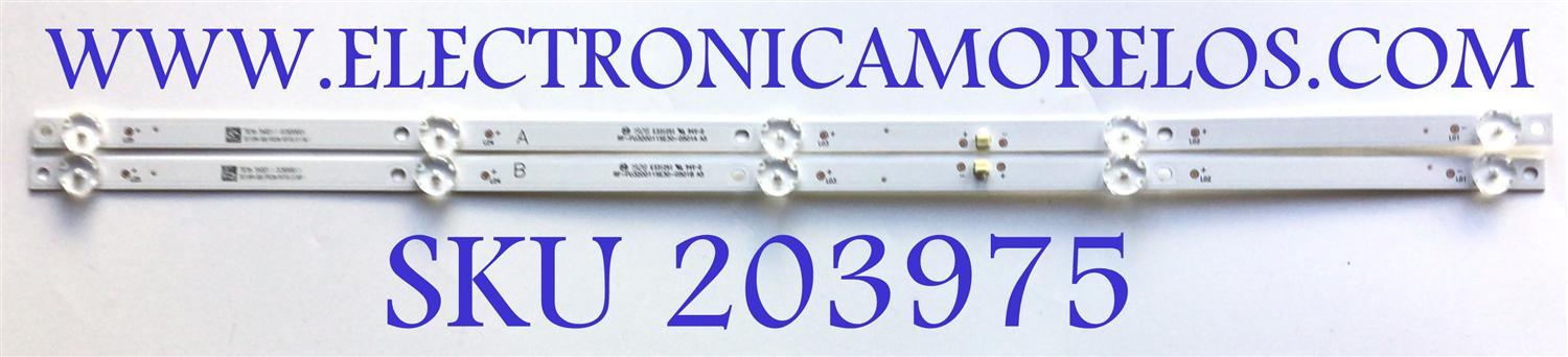 KIT DE LED'S PARA TV TOSHIBA ( 2 PZ ) / NUMERO DE PARTE RF-FU320011SE30-0501B A5 / 7836-568011-02800011 / 2E210H4 000 970286 R9720 G138F 1 / PANEL K320WD86 / MODELO 32L310U20